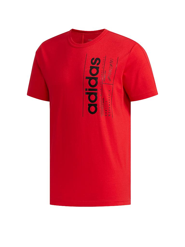 ADIDAS Herren T Shirt Brilliant Basic rot | S adidas Herren T Shirts in Rot | eBay